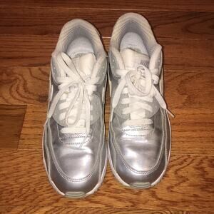 Nike Silver and White Women's Sneakers